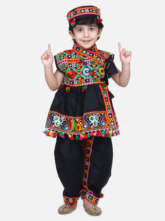 Boy's Black Cotton Dhoti Sets