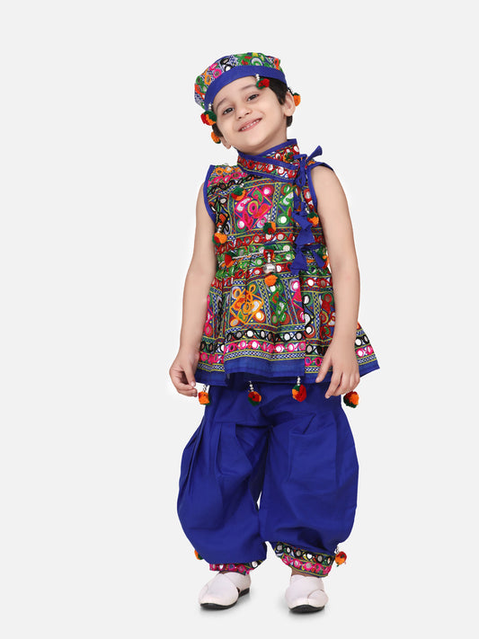 Boy's Blue Cotton Dhoti Sets