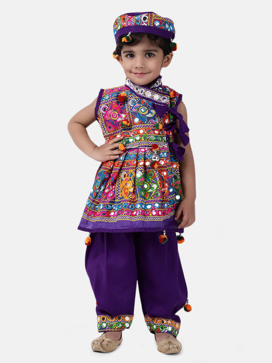 Boy's Purple Cotton Dhoti Sets