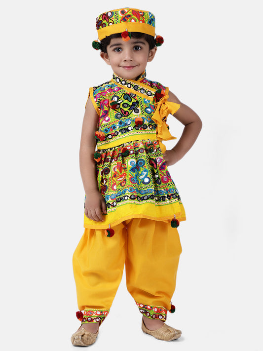 Boy's Yellow Cotton Dhoti Sets