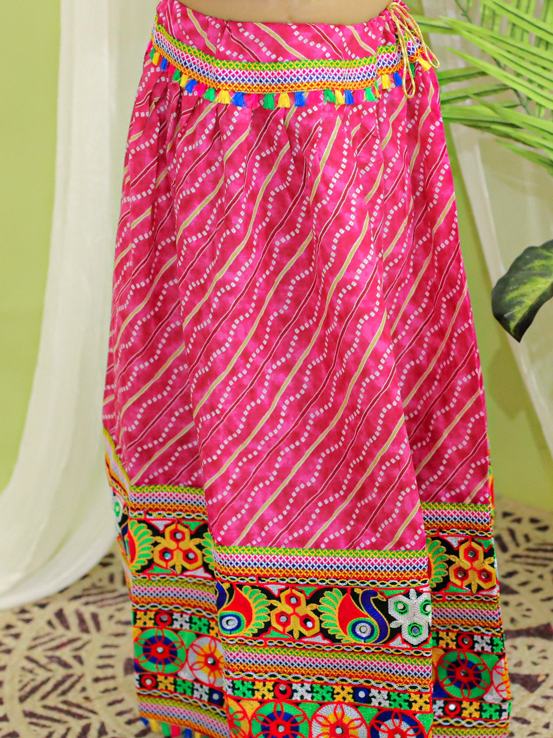 Girl's Silk Pink Lehenga Sets