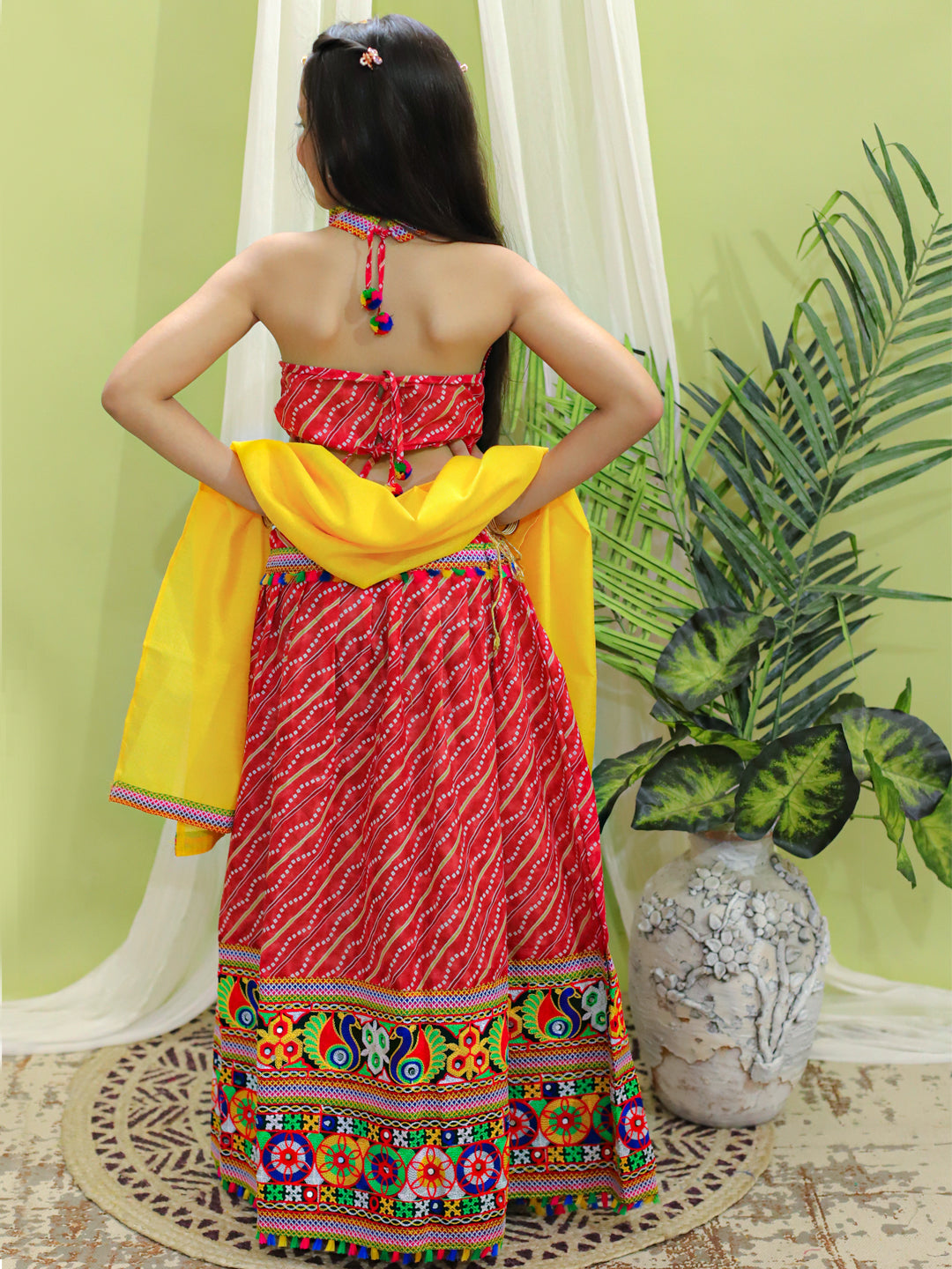 Girl's Silk Red Lehenga Sets