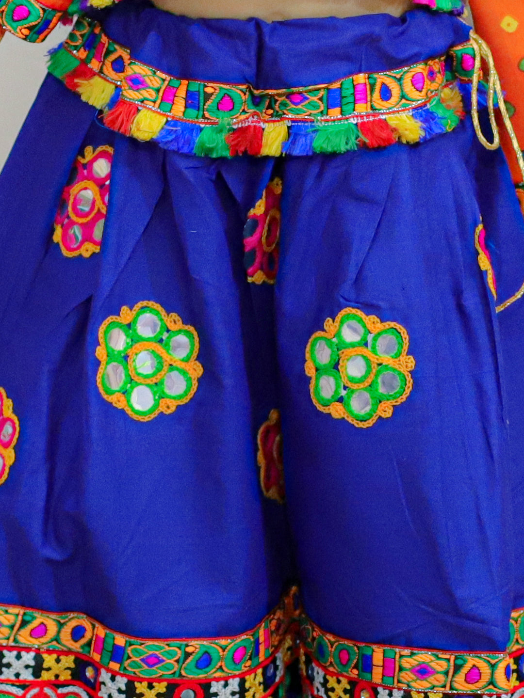 Girl's Cotton Blue Lehenga Sets