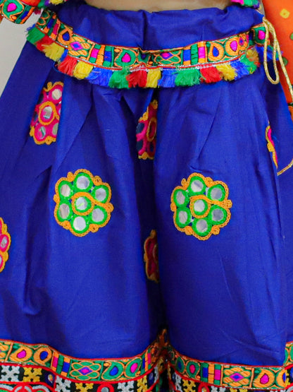 Girl's Cotton Blue Lehenga Sets