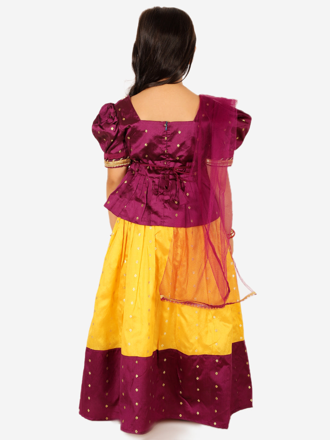 Girl's Silk Purple Lehenga Sets