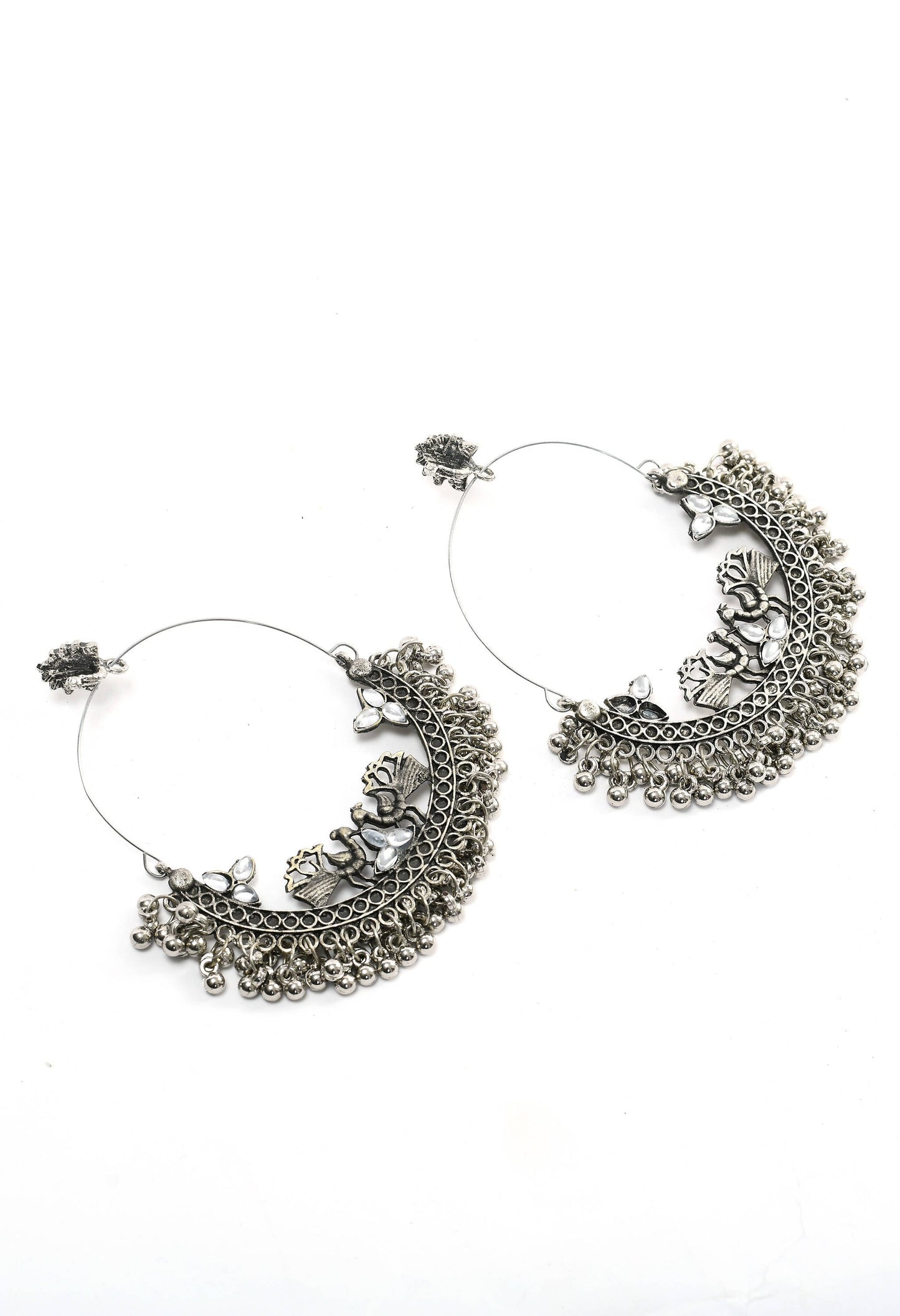 Trendia Peacock design Chandbali Earrings Jker_138