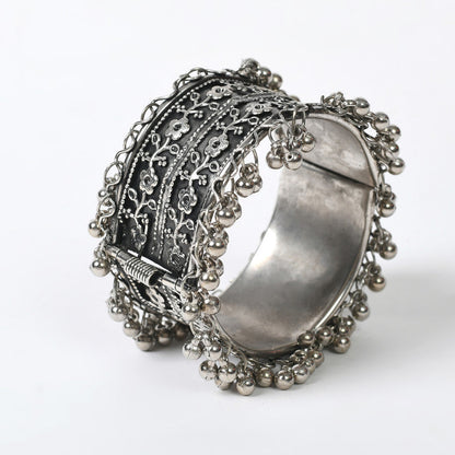 Women's Oxidised Silver-Plated Ghungroo Handcraft Bracelet