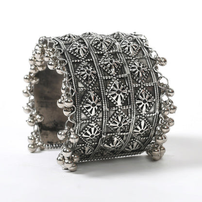 Women's Oxidised Silver-Plated Ghungroo Handcraft Bracelet