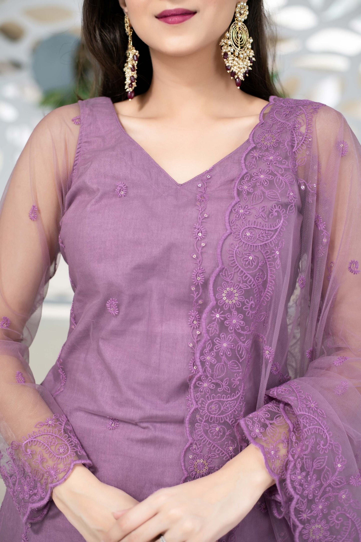 Women's Mauve Dhoti Set (3pcs set) - Label Shaurya Sanadhya