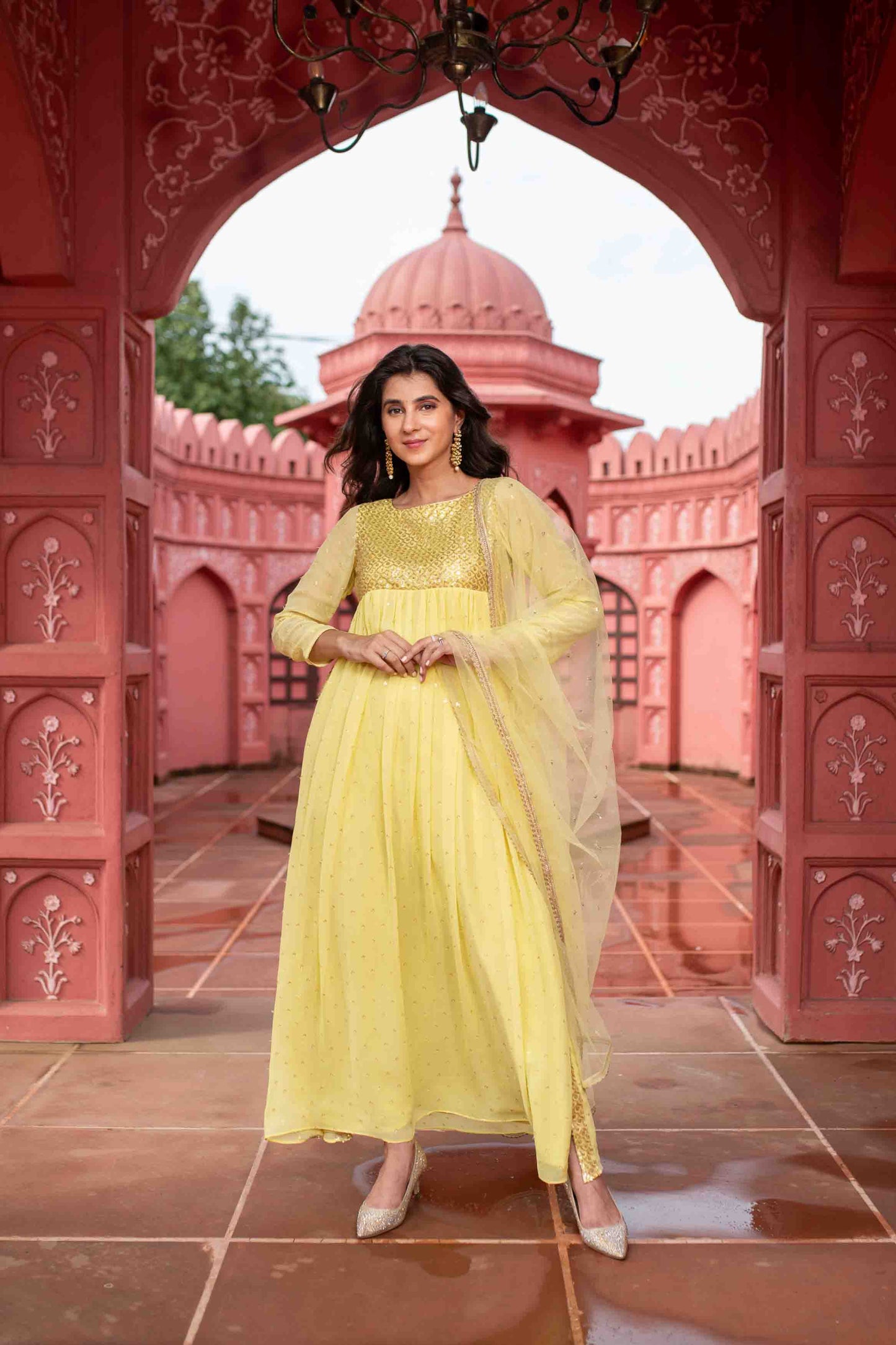 Women's Light Yellow Nayra Kurta Set - Label Shaurya Sanadhya