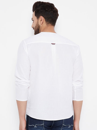 Men's Solid Pure Cotton White  Kurta