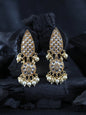 Women's Gold-Plated Kundan Studded Jhumka with Pearl Drop