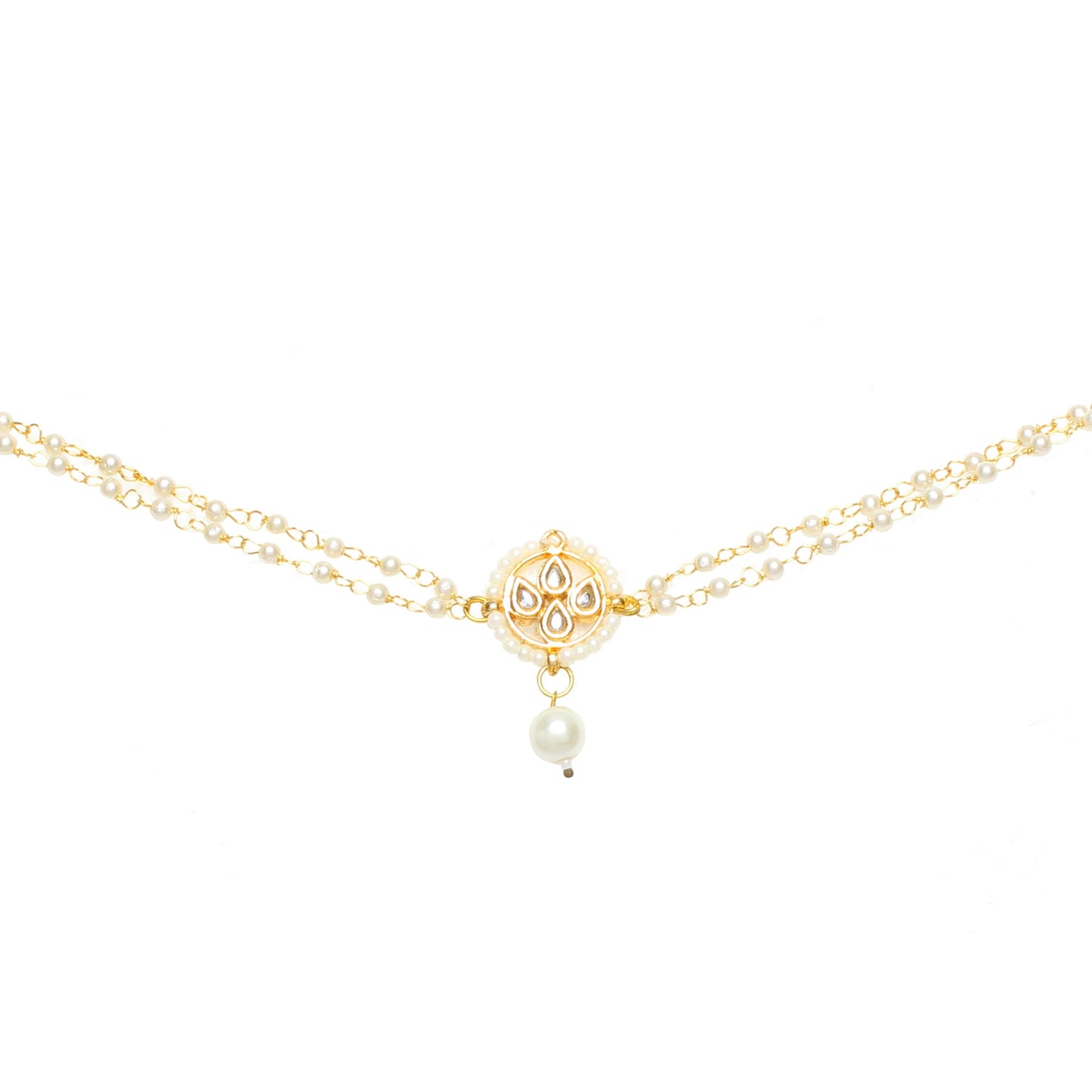 Women Pearl Kundan Choker Chain (1 Pc Set)