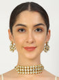 Women's Kundan Choker With Earrings