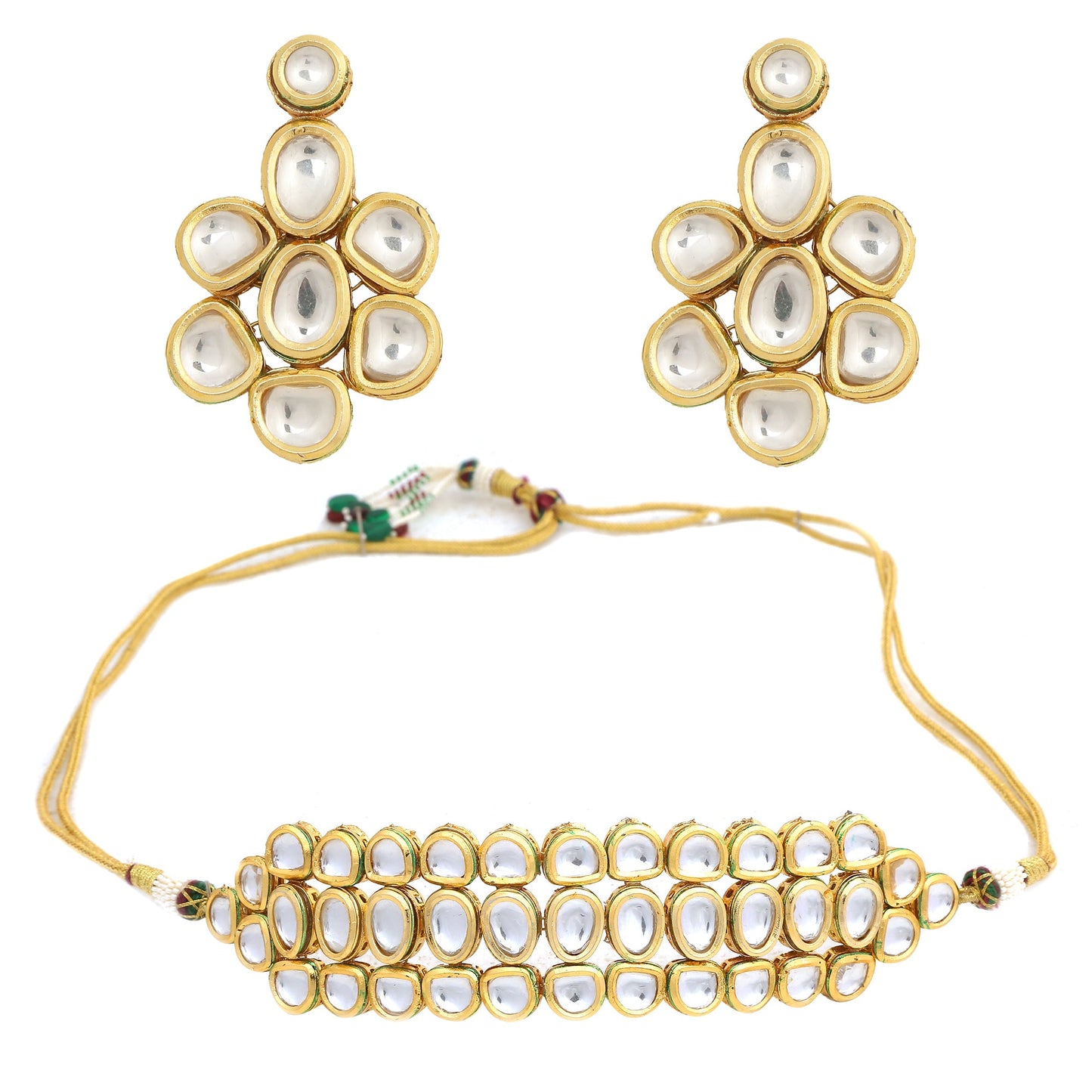 Women's Kundan Choker With Earrings