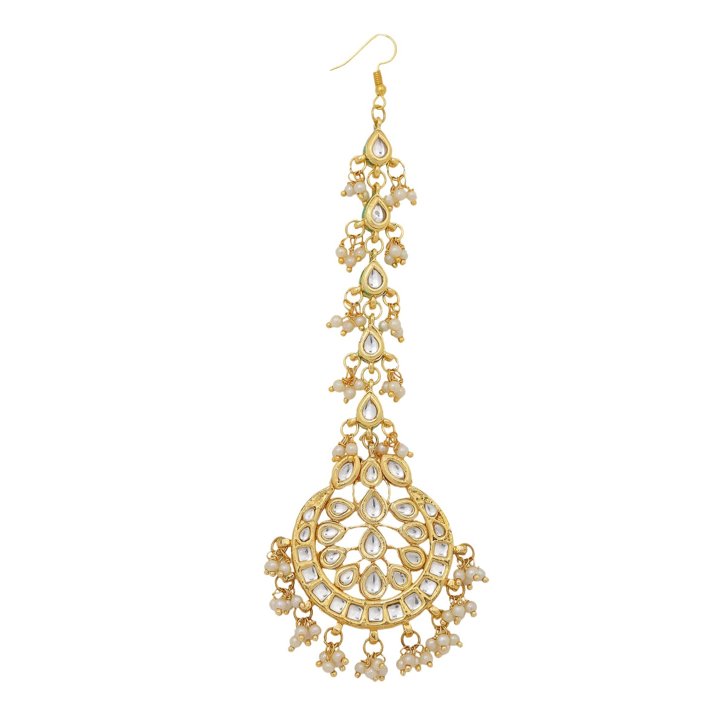 Women's Kundan Embellished Maang Tikka