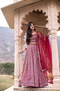 Women's Red Sequin Lehenga Set by Label Shaurya Sanadhya (3pc Set)