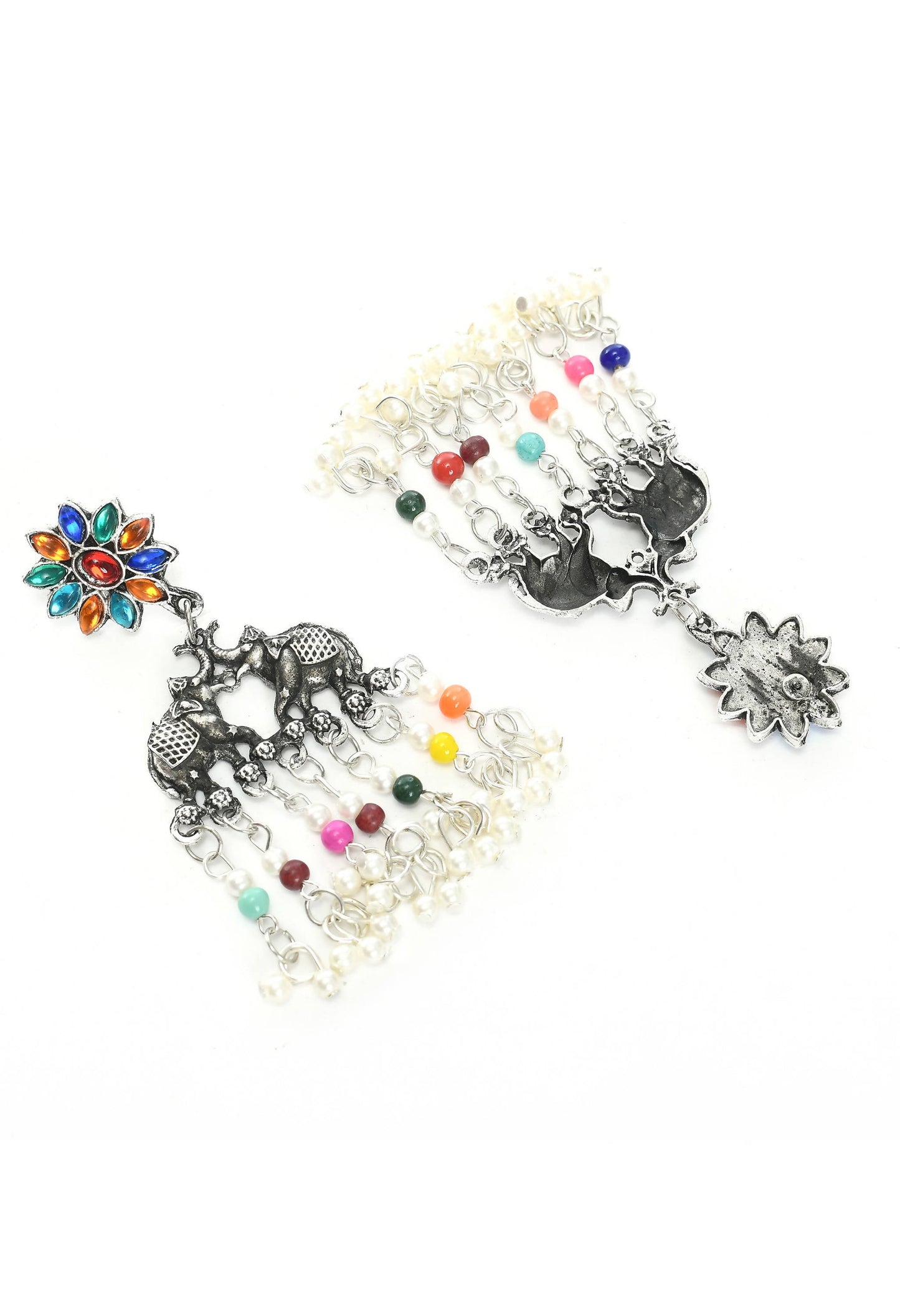 Trendia Multi color Elephant design Necklace Set Jkms_112