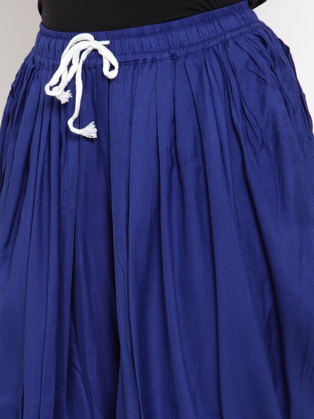 Women's Royal Blue Solid Dhoti