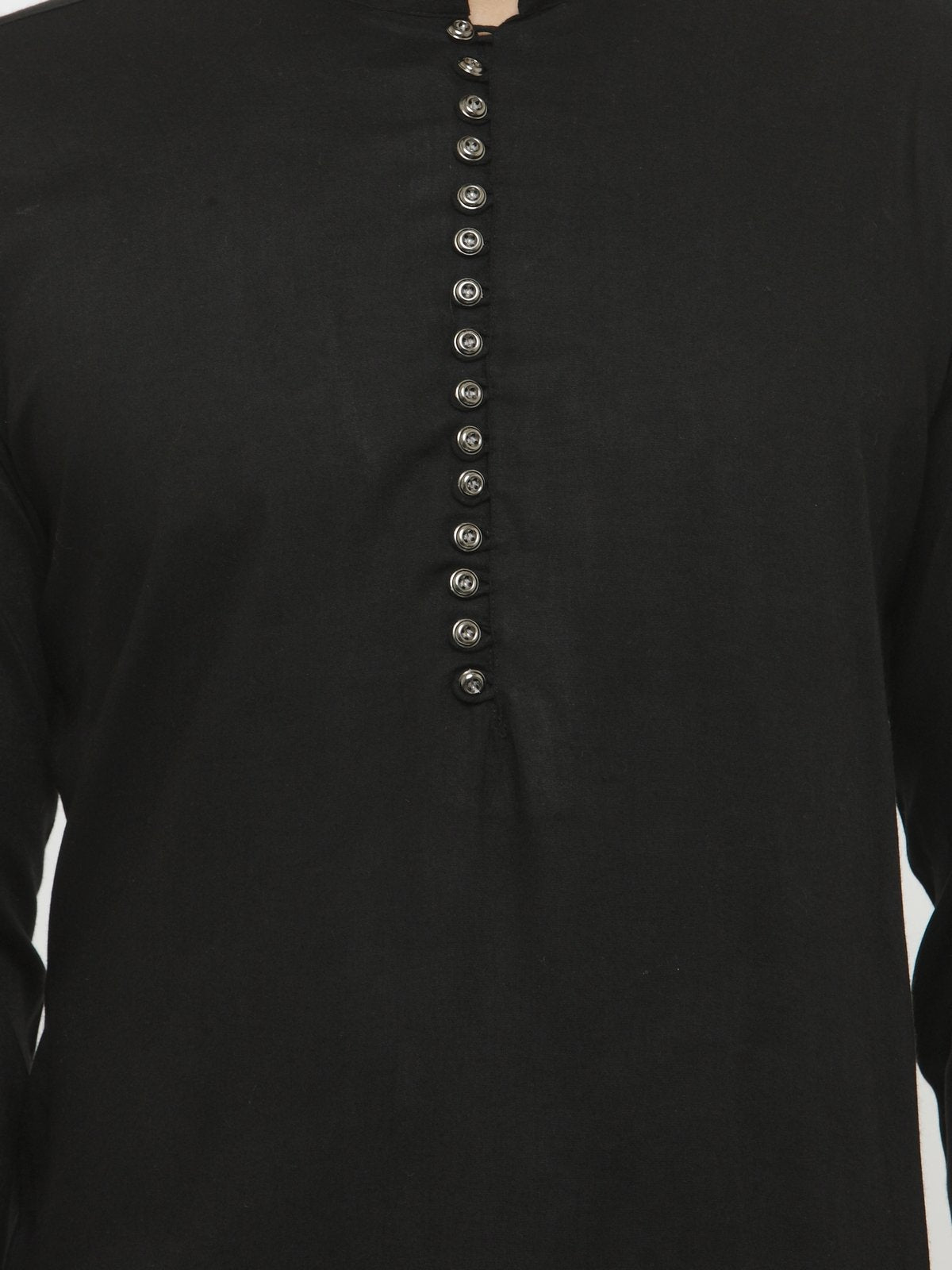 Men's Black Solid Kurta with Churidar ( JOKP 546Black )