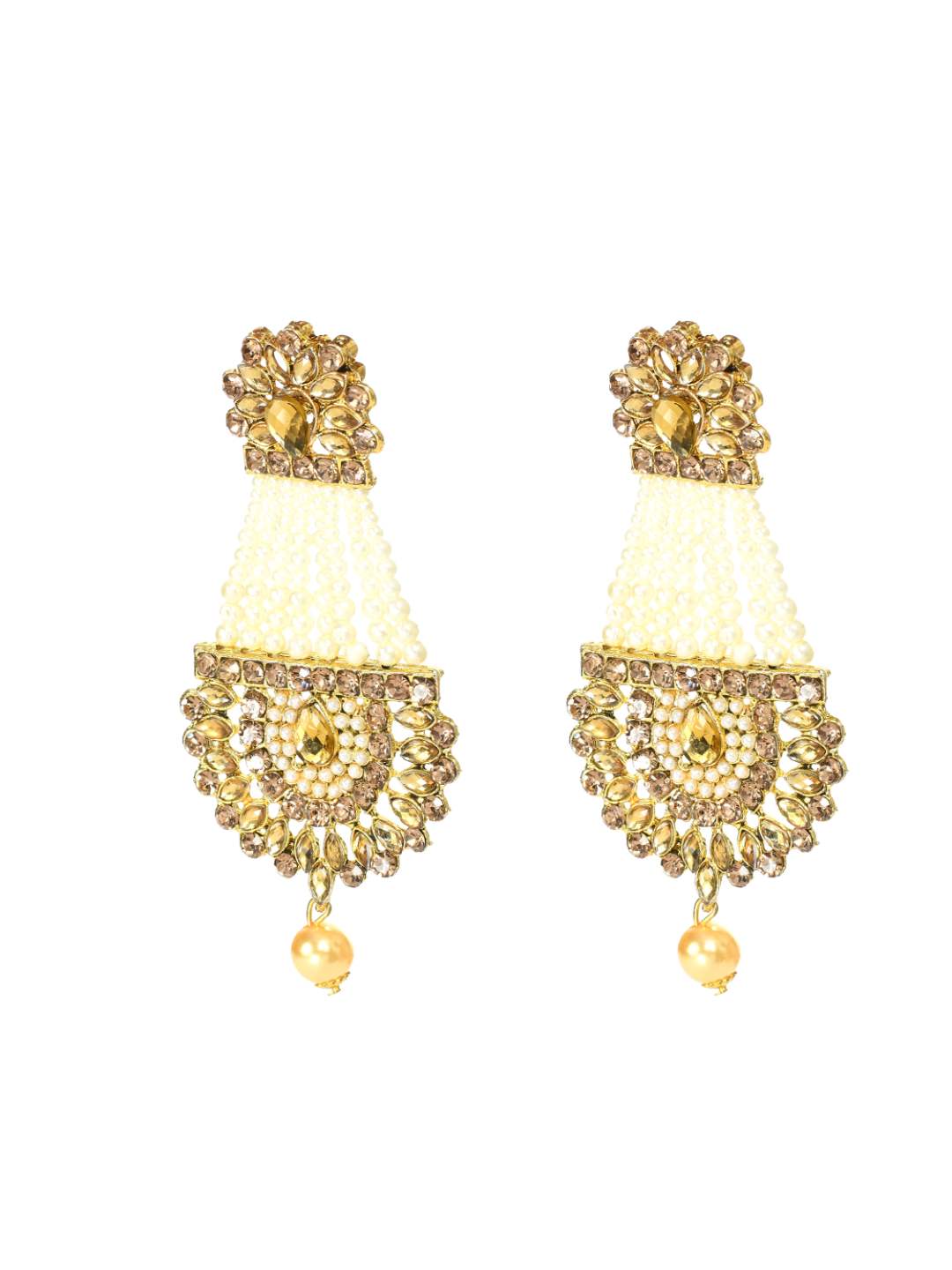 Trendia High Quality Earrings with Kundan & Pearls work Jker_108