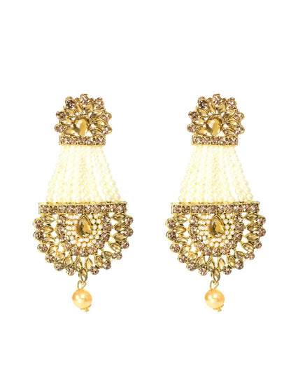 Trendia High Quality Earrings with Kundan & Pearls work Jker_108