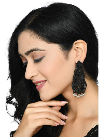 Trendia Latest design Black color Earrings Jker_120