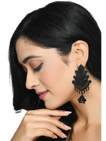 Trendia Latest design Black Earrings Jker_121