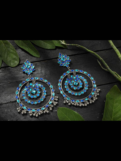 Women's  Trendia Multi color circles Earrings with Kundan Jker_135