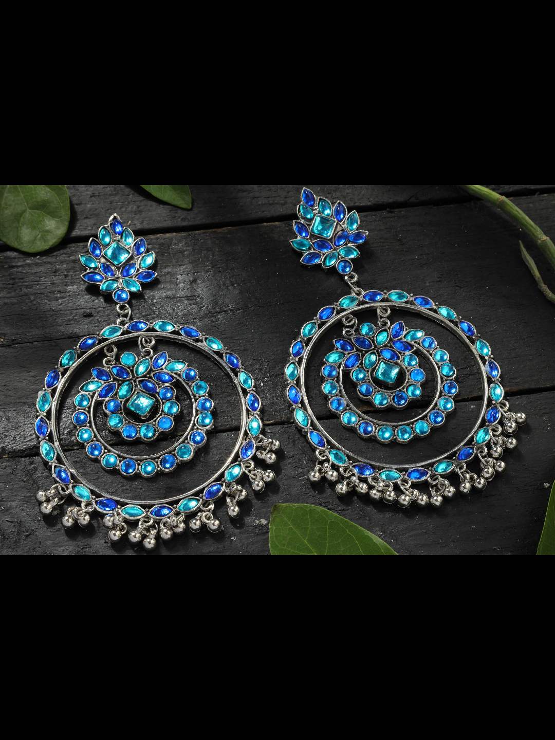 Women's  Trendia Multi color circles Earrings with Kundan Jker_135