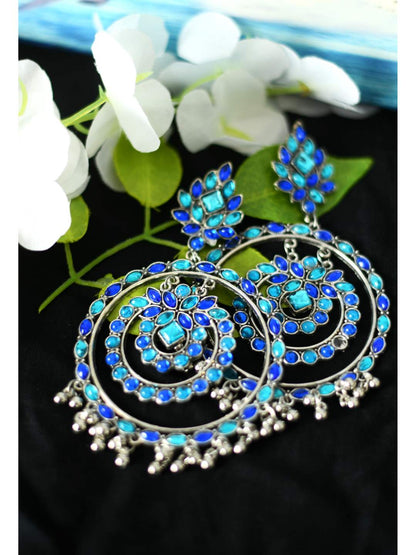 Women's  Trendia Multi color circles Earrings with Kundan Jker_135