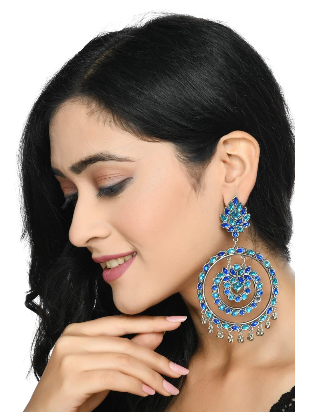 Women's  Trendia Multi color circles Earrings with Kundan Jker_135