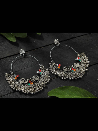 Trendia Peacock design Chandbali Earrings Jker_139