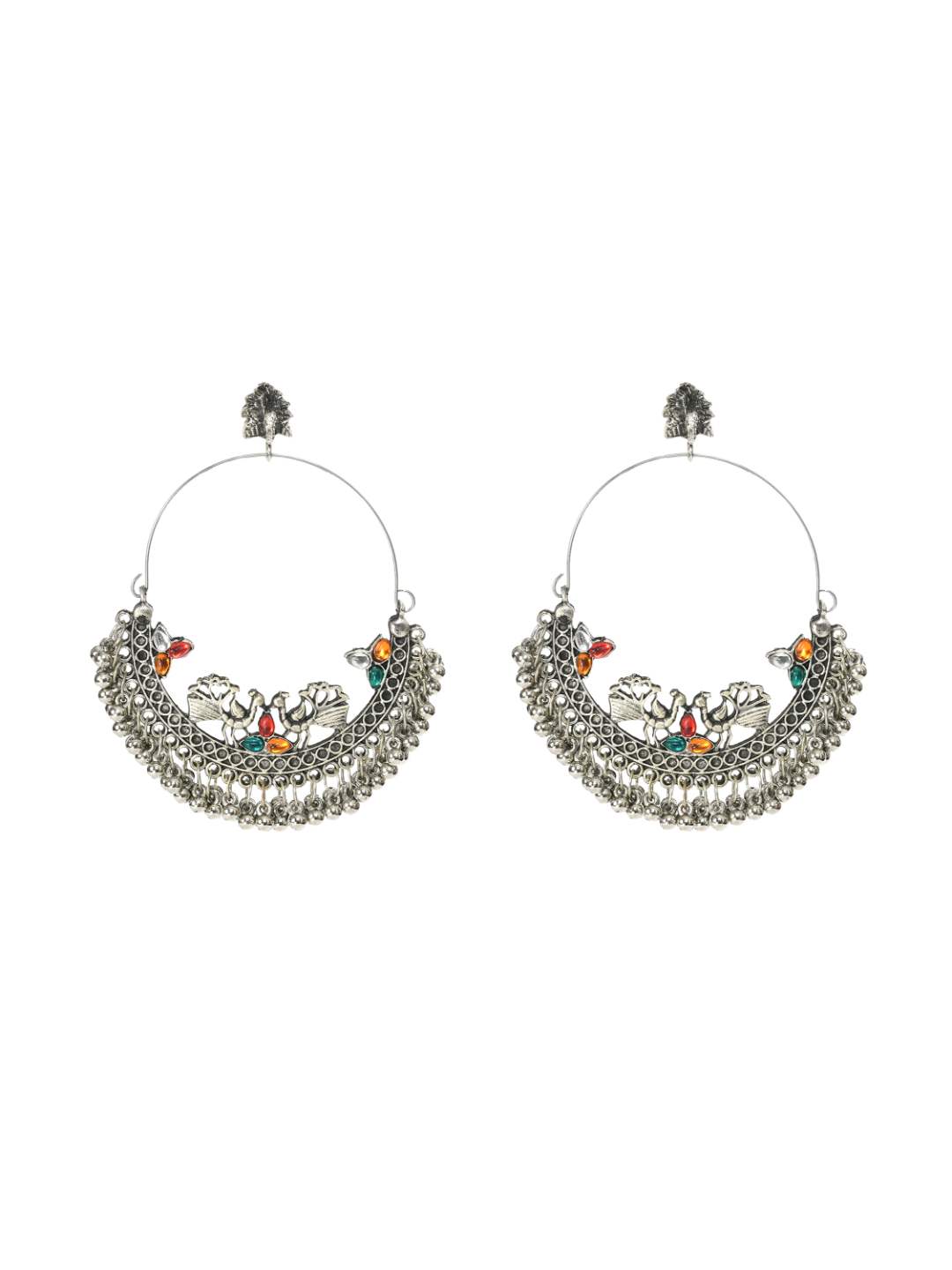 Trendia Peacock design Chandbali Earrings Jker_139