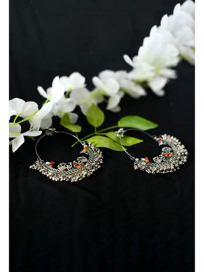 Trendia Peacock design Chandbali Earrings Jker_139