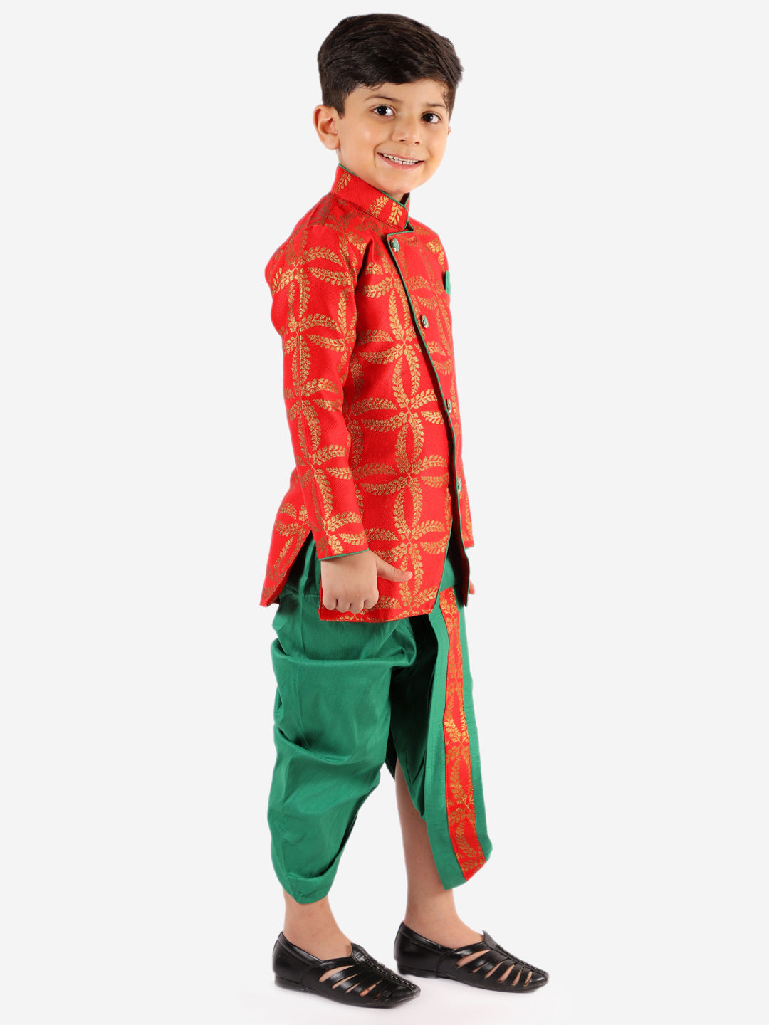 Dupioni Silk Dhoti Kurta Set for Boys