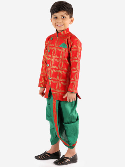 Dupioni Silk Dhoti Kurta Set for Boys