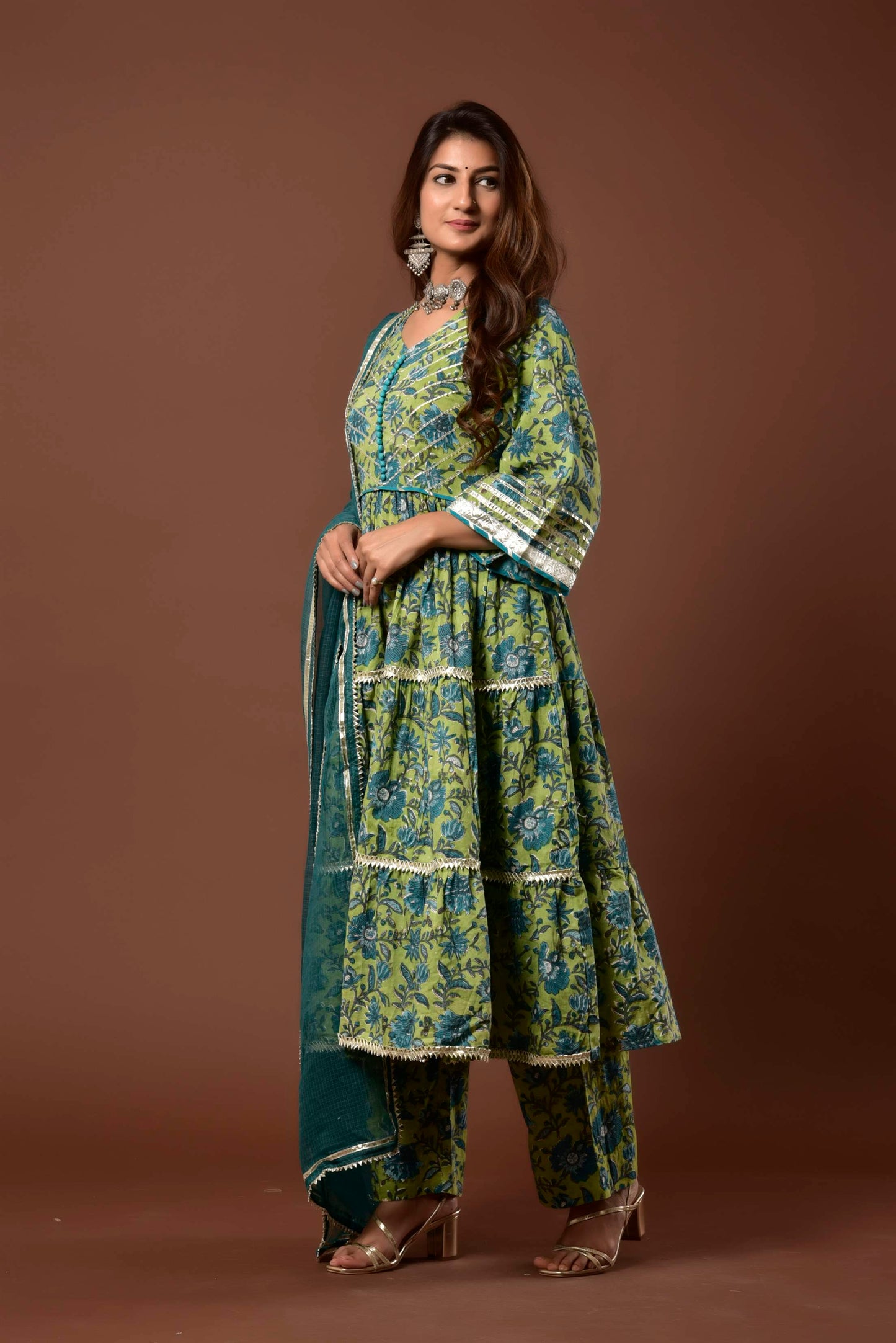 Women's Green Aafreen Suit Set