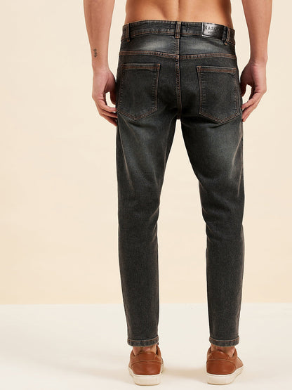 Men's Charcoal Grey Slim Fit Jeans - LYUSH-MASCLN