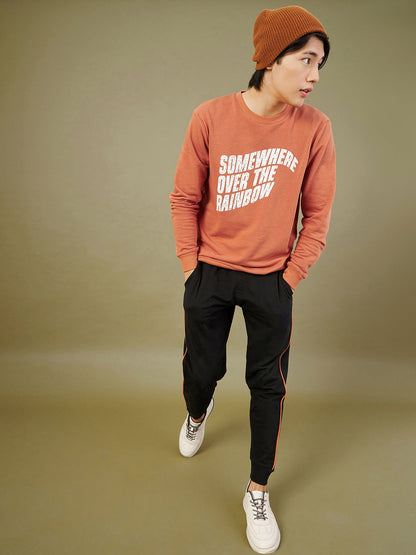 Men's Rust SOMEWHERE OVER THE RAINBOW Sweatshirt - LYUSH-MASCLN