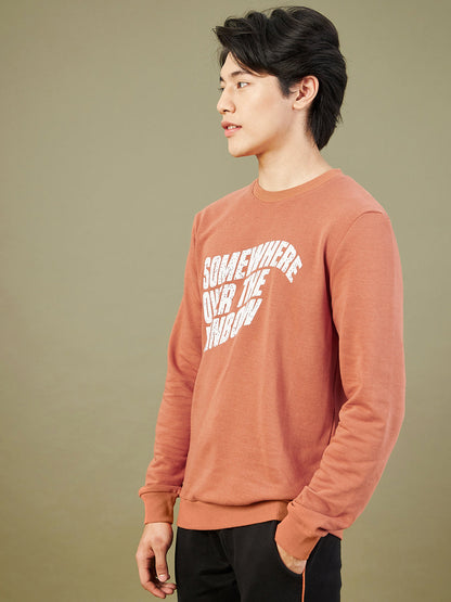 Men's Rust SOMEWHERE OVER THE RAINBOW Sweatshirt - LYUSH-MASCLN