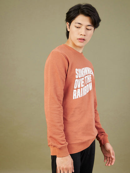 Men's Rust SOMEWHERE OVER THE RAINBOW Sweatshirt - LYUSH-MASCLN