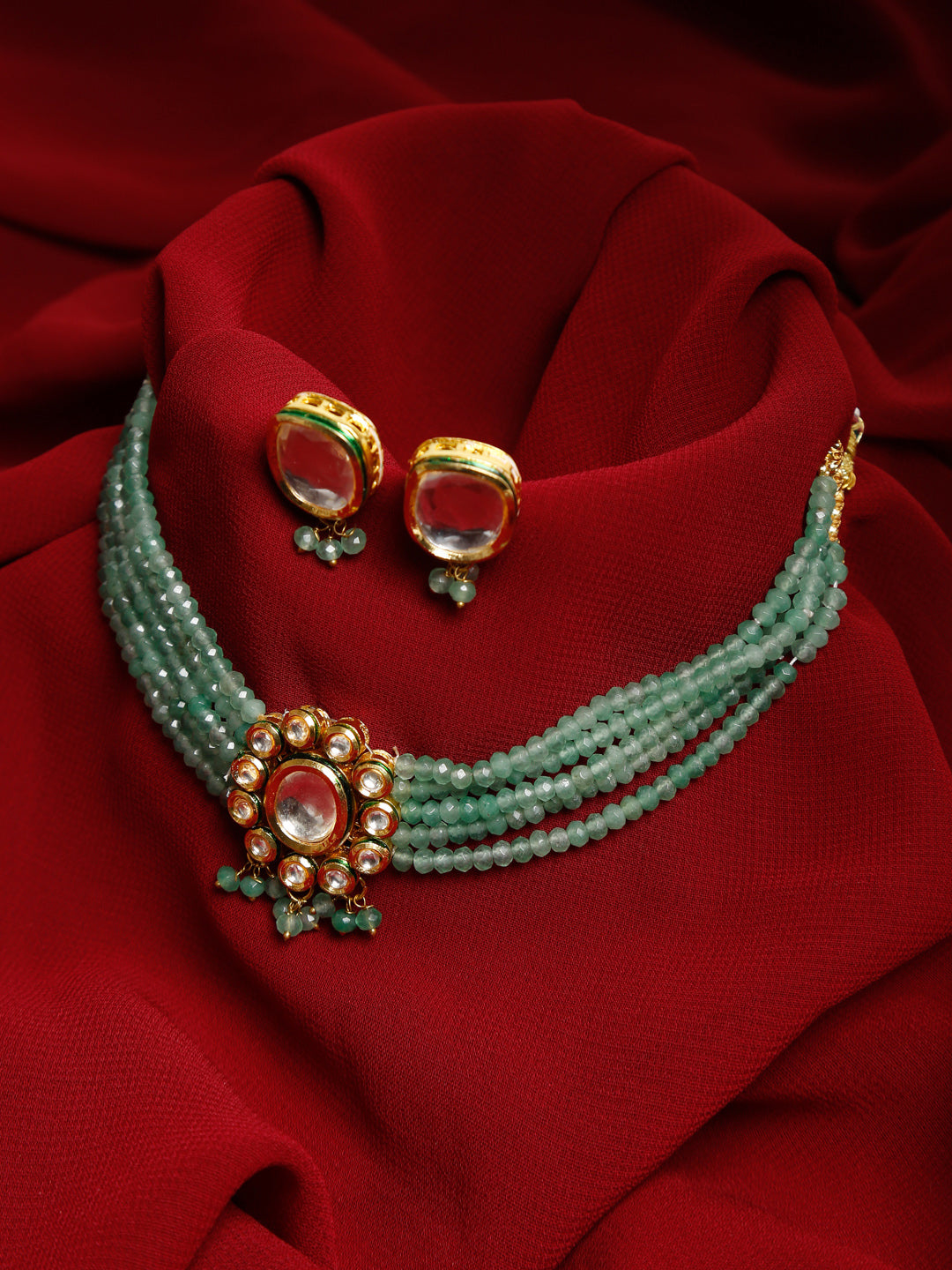 Women's Kundan Choker with Studs