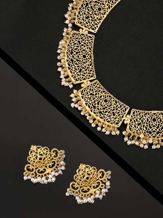 Women's  Beads Gold Plated Jewellery Set