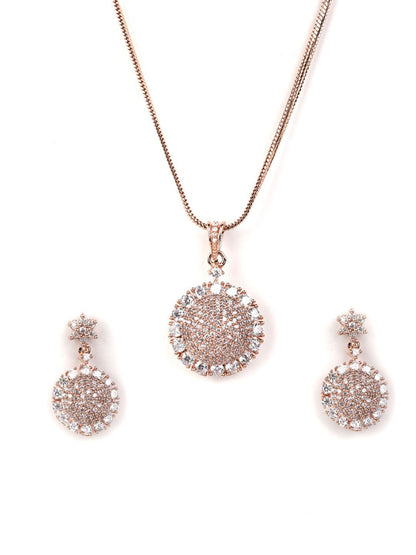 Women's American Diamond Jewellery Sets with Ring