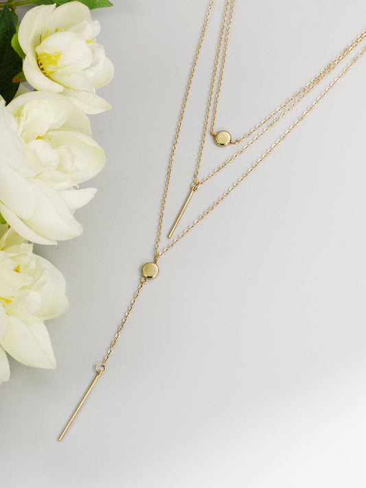 Women's  Gold Plated Layered Necklace