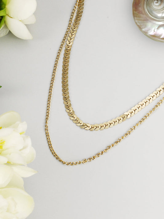 Women's  Gold Plated Layered Necklace