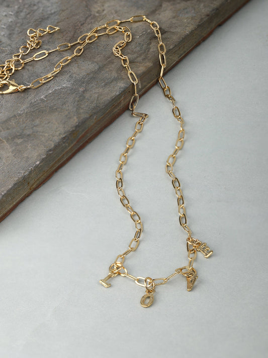 Women's  Gold Plated Short Necklace