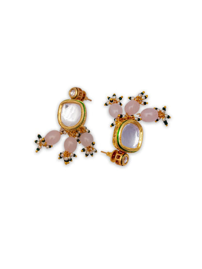 Women's Gold-Plated Handcrafted Kundan Jewellery Set