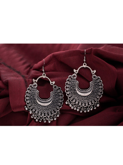 Women's Silver-Plated Contemporary Chandbalis Earrings